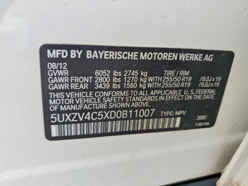 Aukcja sprzedaży 2013 Bmw X5, vin: 5UXZV4C5XD0B11007, numer aukcji: 67218156