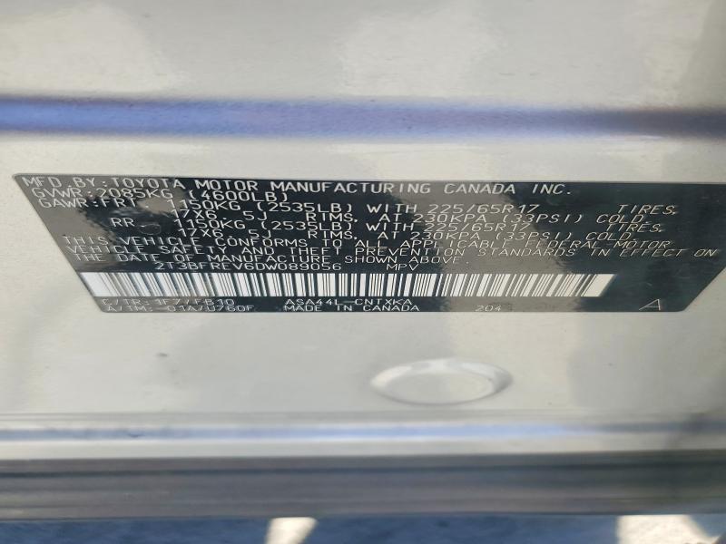 70992566 :رقم المزاد ، 2T3BFREV6DW089056 vin ، 2013 Toyota Rav4 مزاد بيع