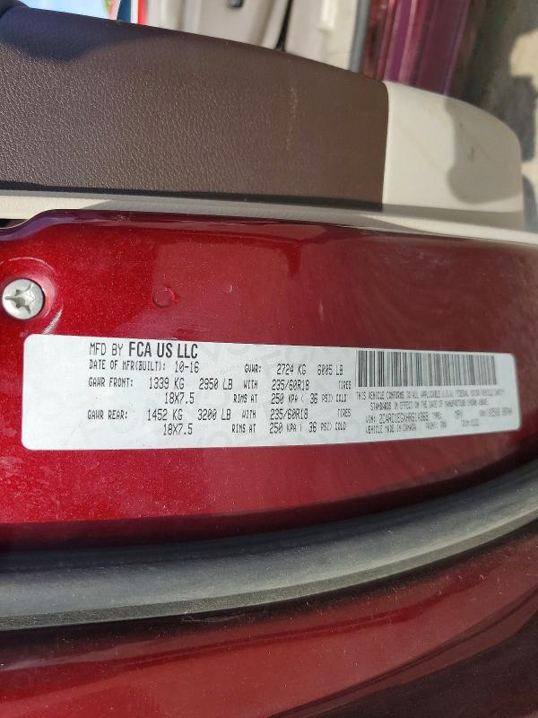 Продаж на аукціоні авто 2017 Chrysler Pacifica, vin: 2C4RC1EGXHR614369, номер лоту: 69749736