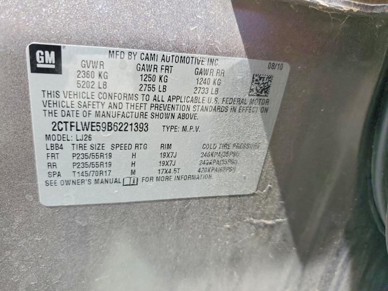 2011 Gmc Terrain მანქანა იყიდება აუქციონზე, vin: 2CTFLWE59B6221393, აუქციონის ნომერი: 68176606