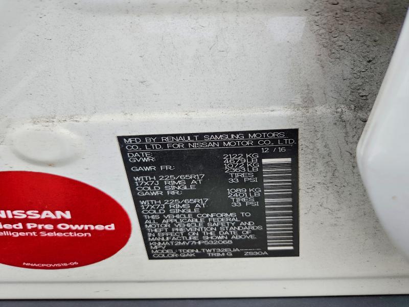 2017 Nissan Rogue მანქანა იყიდება აუქციონზე, vin: KNMAT2MV7HP532068, აუქციონის ნომერი: 69709656
