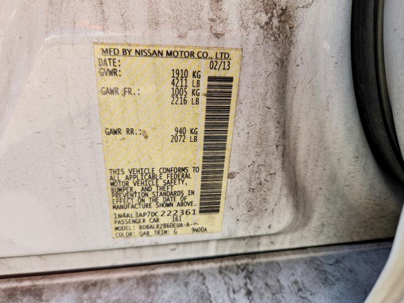 Auction sale of the 2013 Nissan Altima, vin: 1N4AL3AP7DC222361, lot number: 69011936