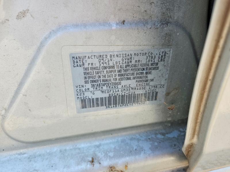 Продаж на аукціоні авто 2014 Nissan Sentra, vin: 3N1AB7AP2EY299400, номер лоту: 69300416
