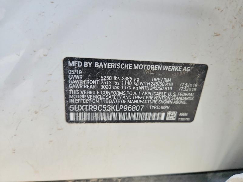 Aukcja sprzedaży 2019 Bmw X3, vin: 5UXTR9C53KLP96807, numer aukcji: 68496766