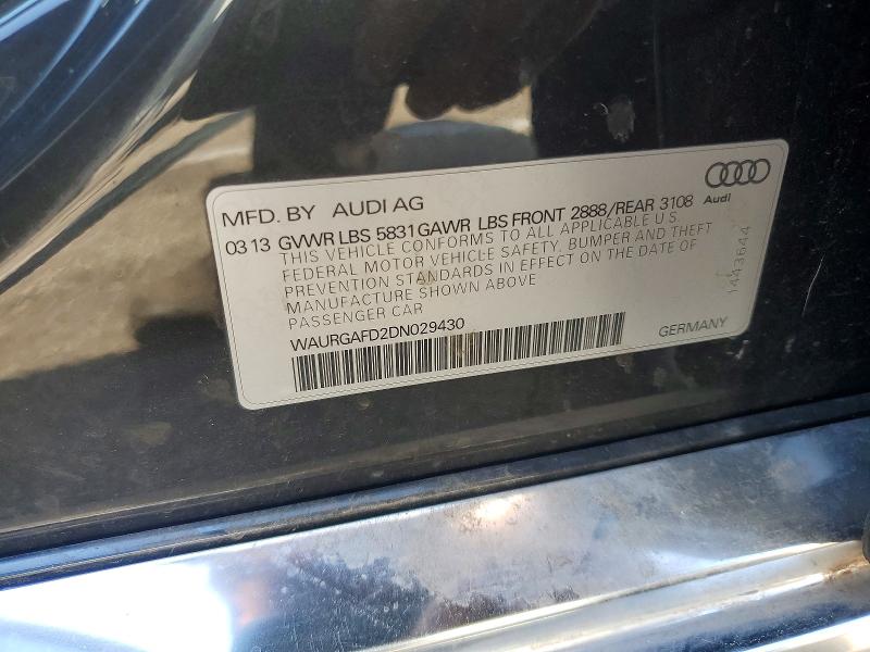 Продаж на аукціоні авто 2013 Audi A8, vin: WAURGAFD2DN029430, номер лоту: 67783716