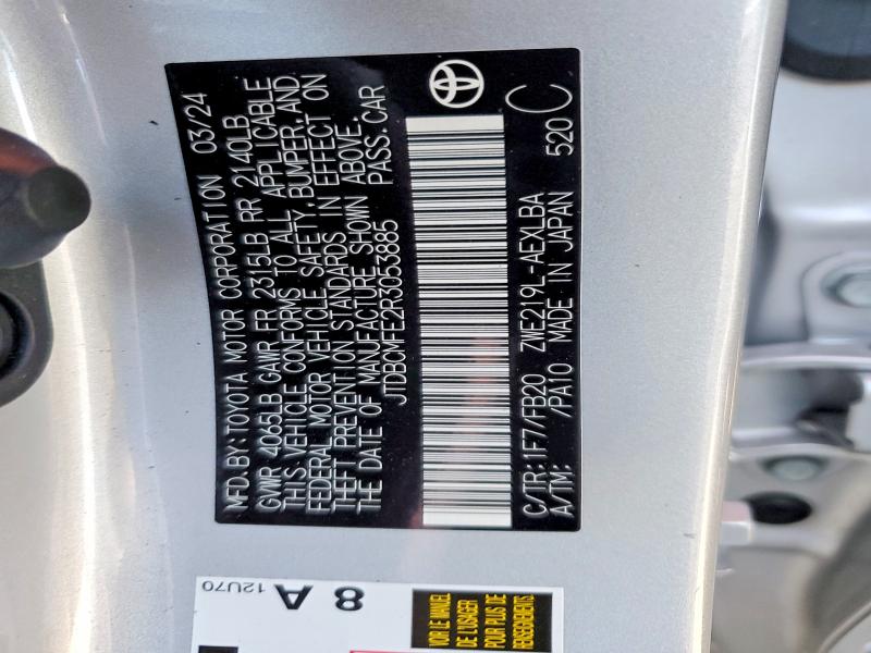 Продажа на аукционе авто 2024 Toyota Corolla Hybrid, vin: JTDBCMFE2R3053885, номер лота: 68341666