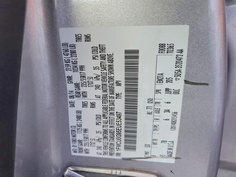 Aukcja sprzedaży 2014 Ford Escape, vin: 1FMCU0G95EUE53497, numer aukcji: 68999306