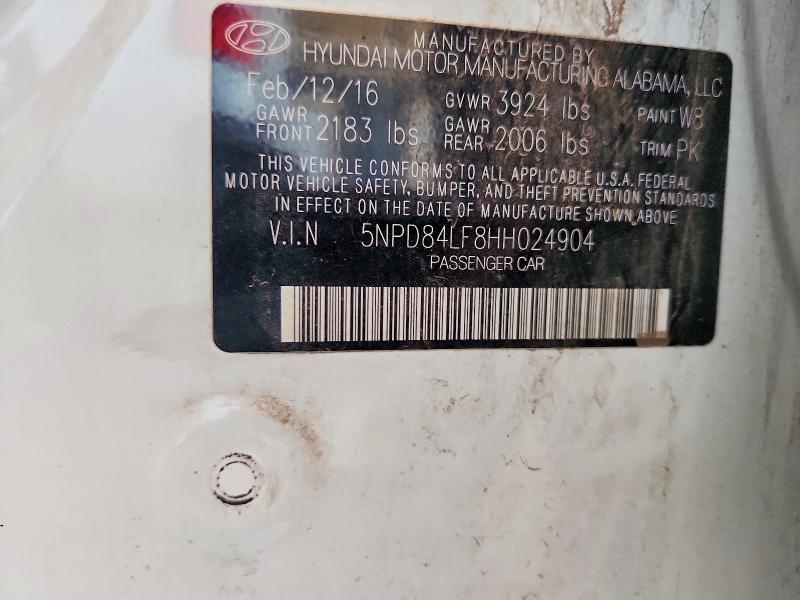 Продаж на аукціоні авто 2017 Hyundai Elantra, vin: 5NPD84LF8HH024904, номер лоту: 70017996