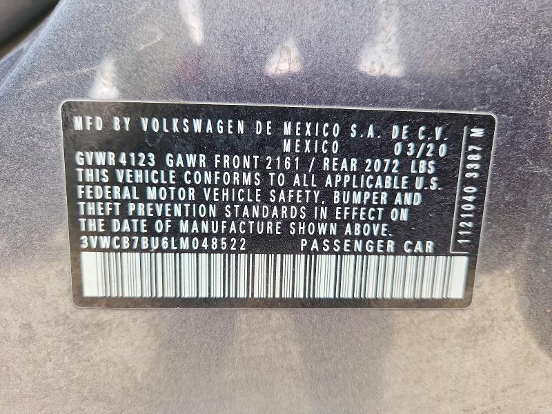 Продажа на аукционе авто 2020 Volkswagen Jetta, vin: 3VWCB7BU6LM048522, номер лота: 67677676