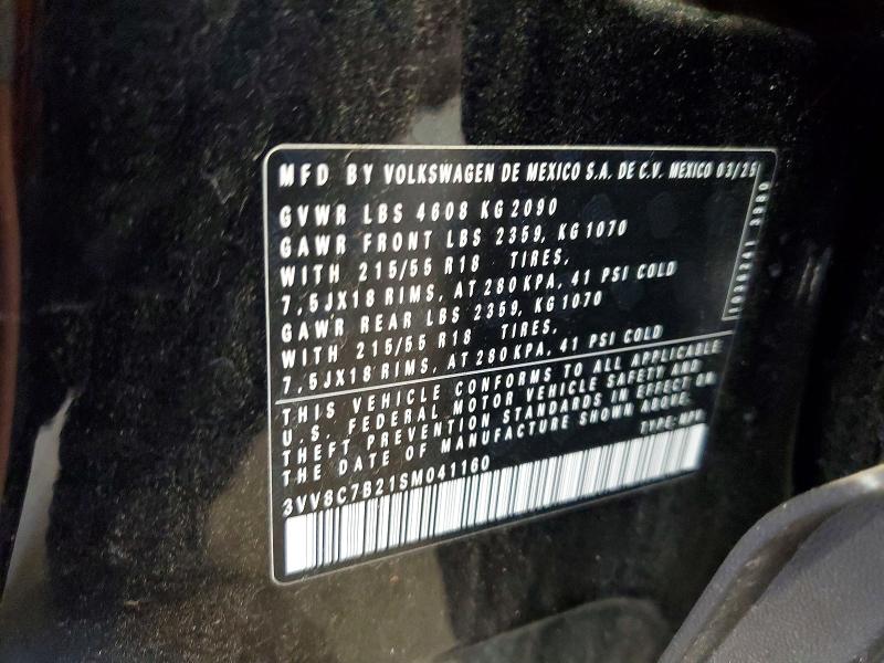 Aukcja sprzedaży 2025 Volkswagen Taos, vin: 3VV8C7B21SM041160, numer aukcji: 67847806