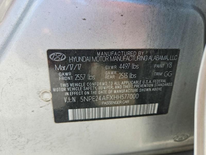 Продажа на аукционе авто 2017 Hyundai Sonata, vin: 5NPE24AFXHH577000, номер лота: 68863176