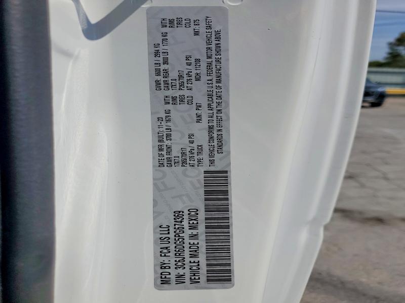 2023 Ram 1500 Classic მანქანა იყიდება აუქციონზე, vin: 3C6JR6DG5PG674369        , აუქციონის ნომერი: 68785316