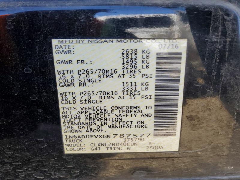 Продаж на аукціоні авто 2016 Nissan Frontier, vin: 1N6AD0EVXGN787577, номер лоту: 68204336