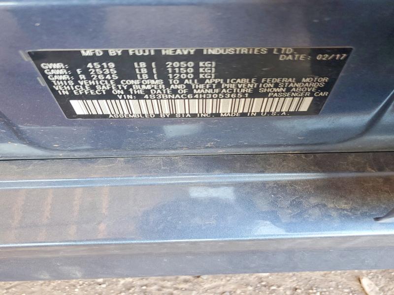 Aukcja sprzedaży 2017 Subaru Legacy, vin: 4S3BNAC64H3053651, numer aukcji: 68593746