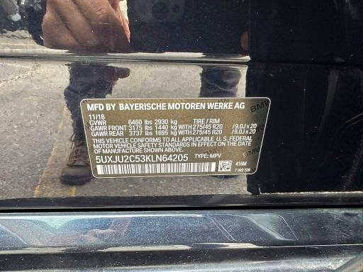 Продаж на аукціоні авто 2019 Bmw X5, vin: 5UXJU2C53KLN64205, номер лоту: 70603986