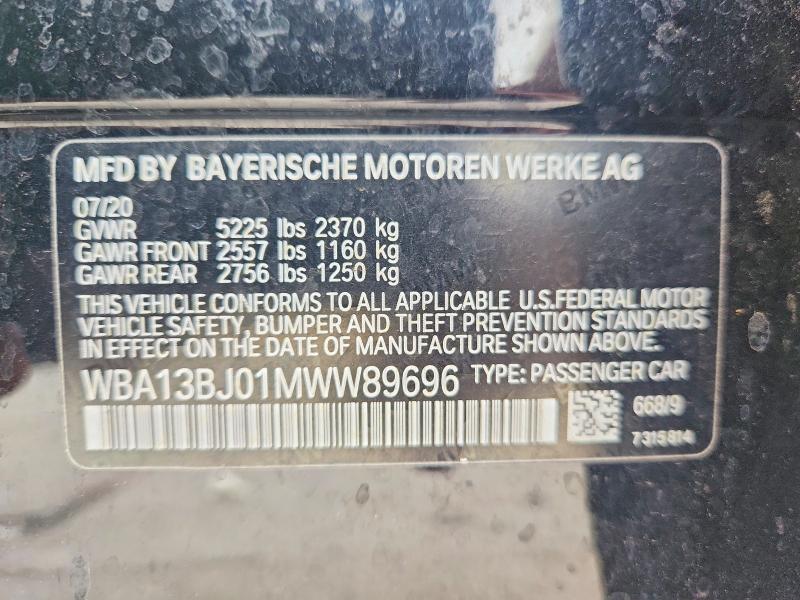 Продажа на аукционе авто 2021 Bmw 530, vin: WBA13BJ01MWW89696, номер лота: 67418216