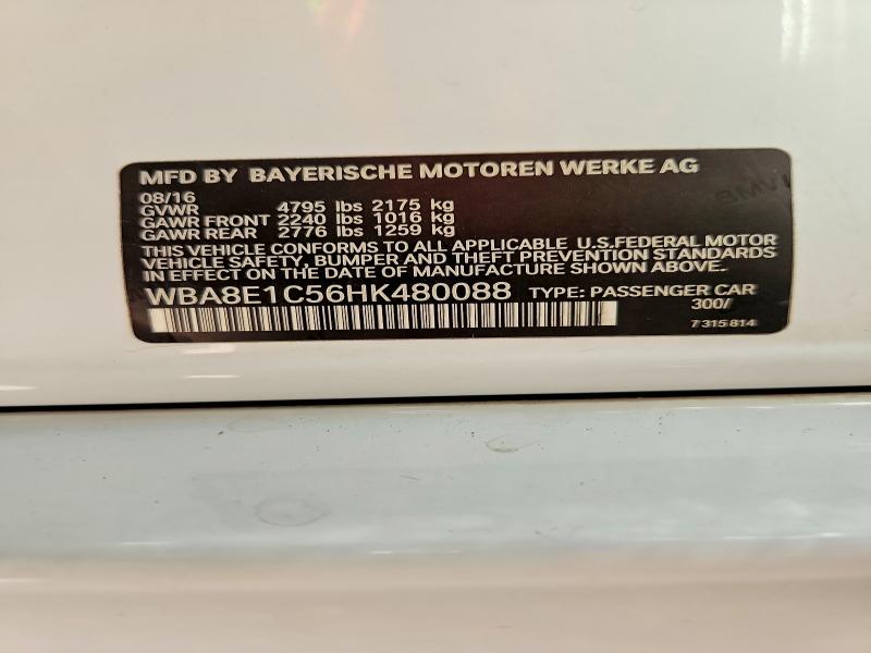 Aukcja sprzedaży 2017 Bmw 330e, vin: WBA8E1C56HK480088, numer aukcji: 68690376