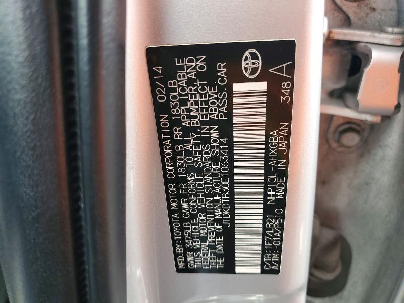 Продаж на аукціоні авто 2014 Toyota Prius C, vin: JTDKDTB30E1063414, номер лоту: 67357206
