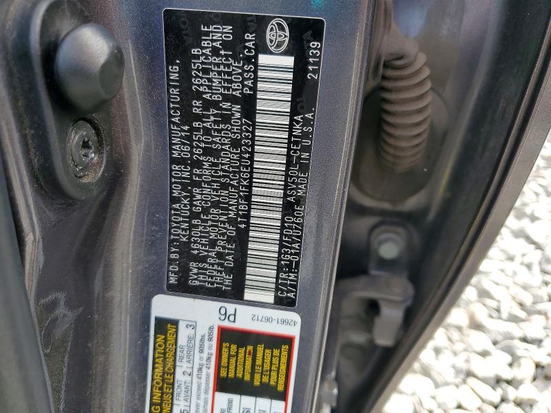 69980546 :رقم المزاد ، 4T1BF1FK6EU423327 vin ، 2014 Toyota Camry مزاد بيع