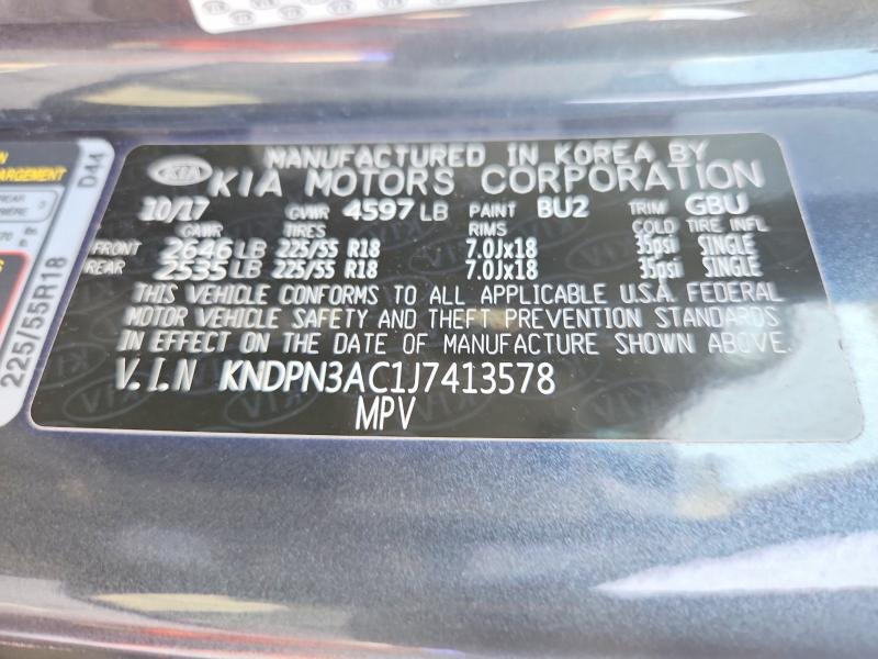 Aukcja sprzedaży 2018 Kia Sportage, vin: KNDPN3AC1J7413578        , numer aukcji: 69182246