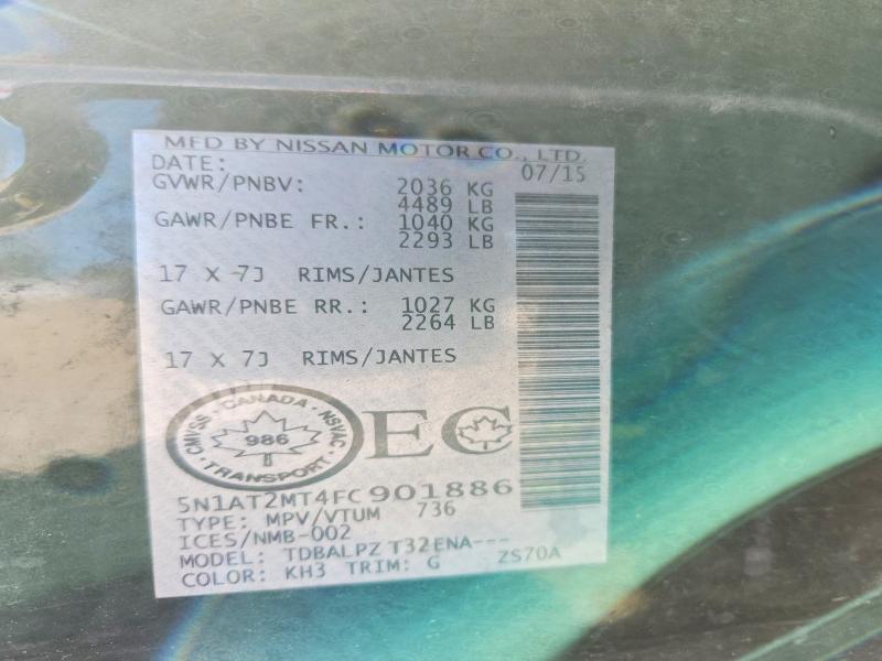 Продажа на аукционе авто 2015 Nissan Rogue, vin: 5N1AT2MT4FC901886, номер лота: 68642466