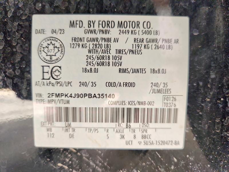 Продажа на аукционе авто 2023 Ford Edge, vin: 2FMPK4J90PBA35140, номер лота: 68038366