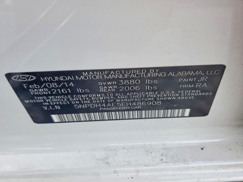 Aukcja sprzedaży 2014 Hyundai Elantra, vin: 5NPDH4AE5EH486908, numer aukcji: 68679676