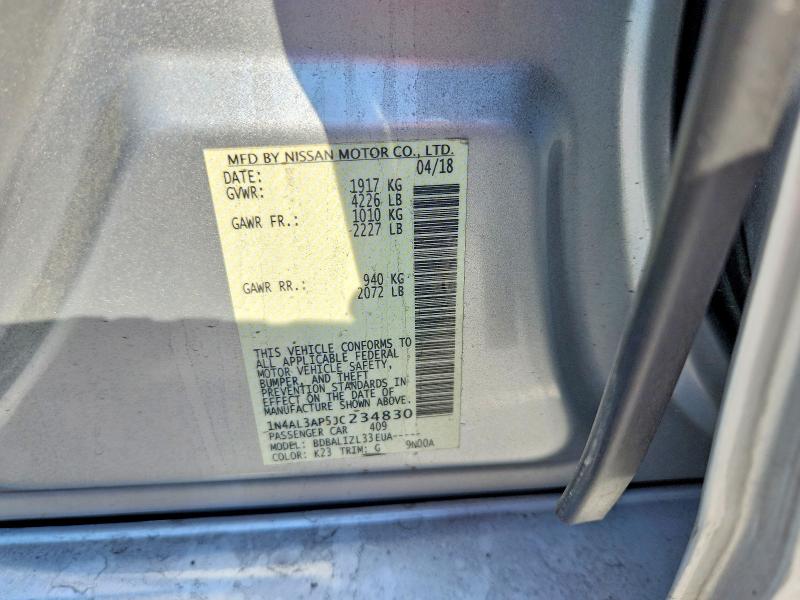 Продаж на аукціоні авто 2018 Nissan Altima, vin: 1N4AL3AP5JC234830, номер лоту: 59408816