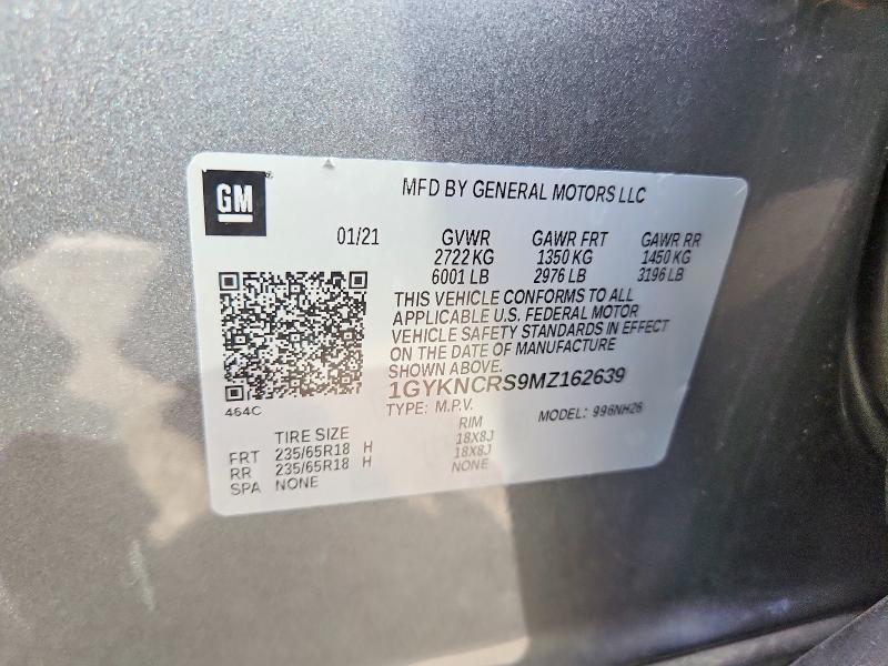 Aukcja sprzedaży 2021 Cadillac Xt5, vin: 1GYKNCRS9MZ162639        , numer aukcji: 68838396