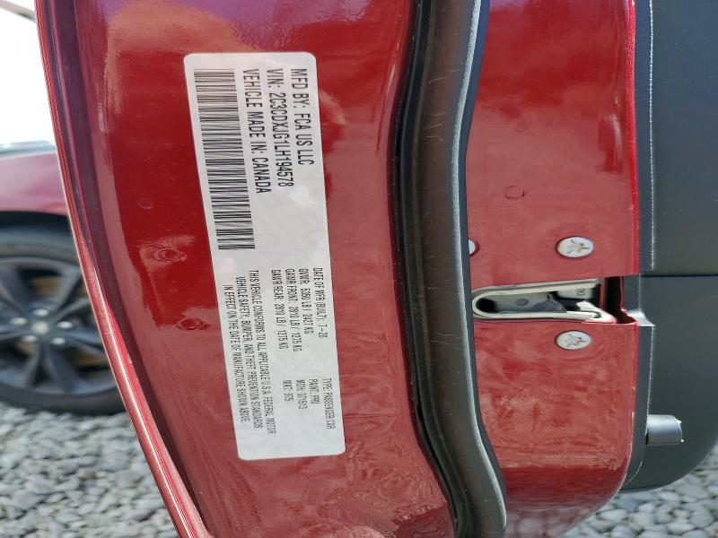 2020 Dodge Charger მანქანა იყიდება აუქციონზე, vin: 2C3CDXJG1LH194578, აუქციონის ნომერი: 67305636