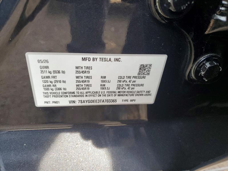 Продажа на аукционе авто 2026 Tesla Model Y, vin: 7SAYGDEE3TA703365, номер лота: 65735506