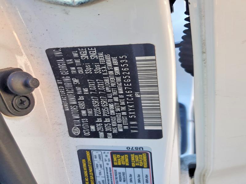 67257666 :رقم المزاد ، 5XYKTCA67EG526535 vin ، 2014 Kia Sorento مزاد بيع