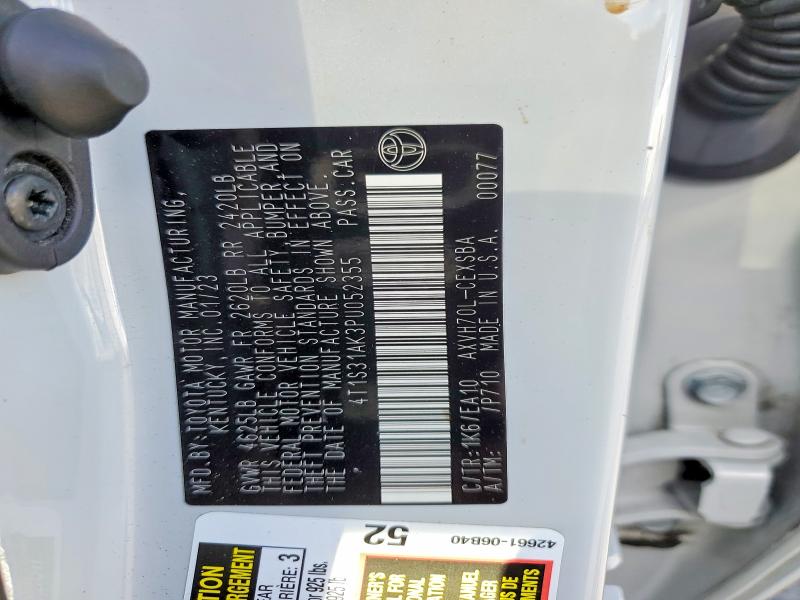 Aukcja sprzedaży 2023 Toyota Camry Hybrid, vin: 4T1S31AK3PU052355, numer aukcji: 67414006