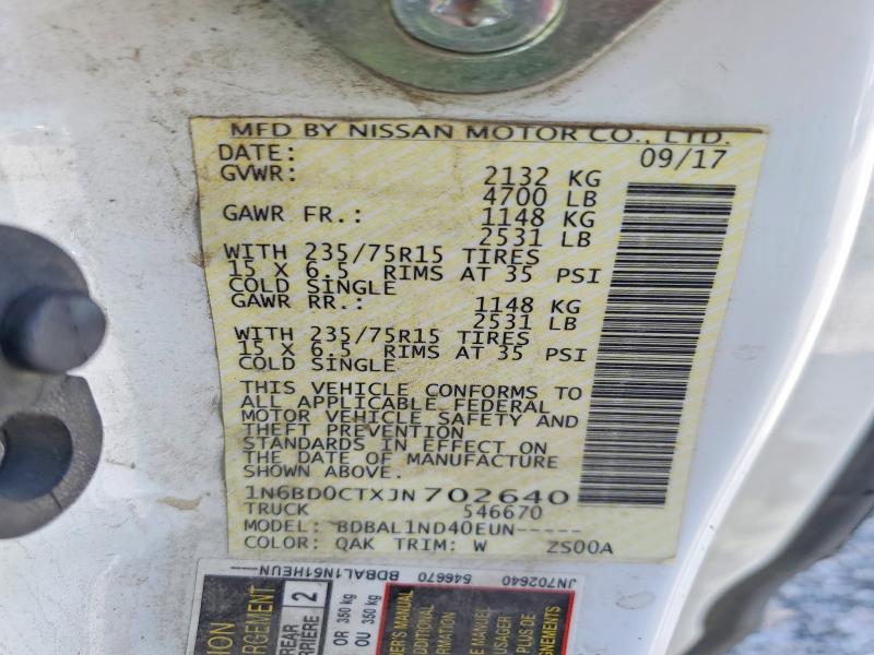 Aukcja sprzedaży 2018 Nissan Frontier, vin: 1N6BD0CTXJN702640, numer aukcji: 68941726
