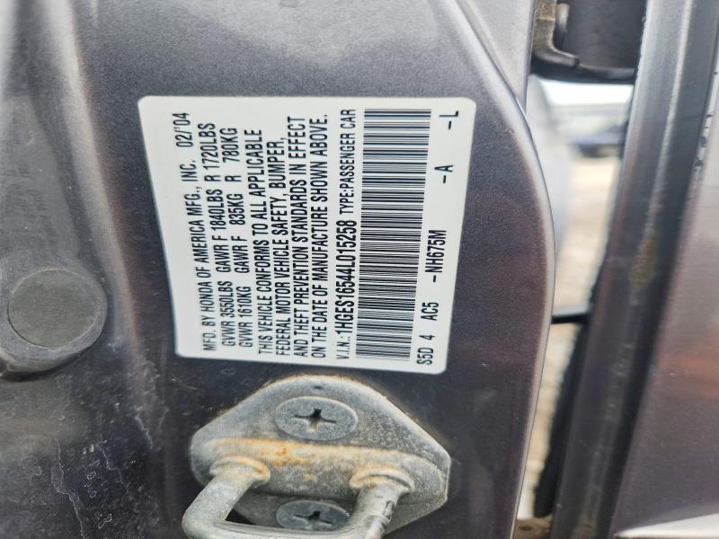 Продаж на аукціоні авто 2004 Honda Civic, vin: 1HGES16544L015258, номер лоту: 70033416
