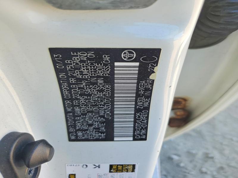 Aukcja sprzedaży 2013 Toyota Prius, vin: JTDKN3DU7D1650081, numer aukcji: 59411716