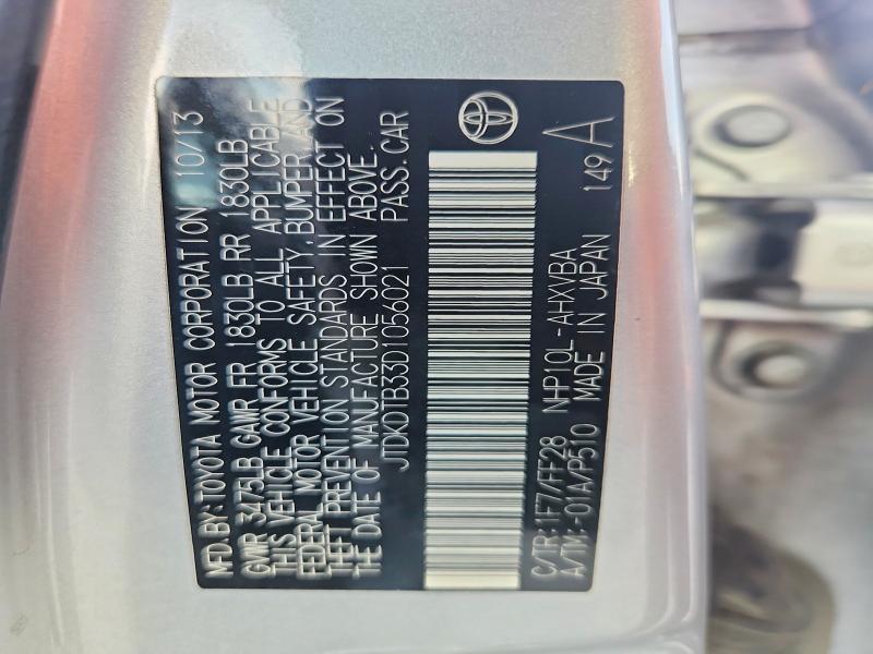 Продаж на аукціоні авто 2013 Toyota Prius C, vin: JTDKDTB33D1056021, номер лоту: 70025306