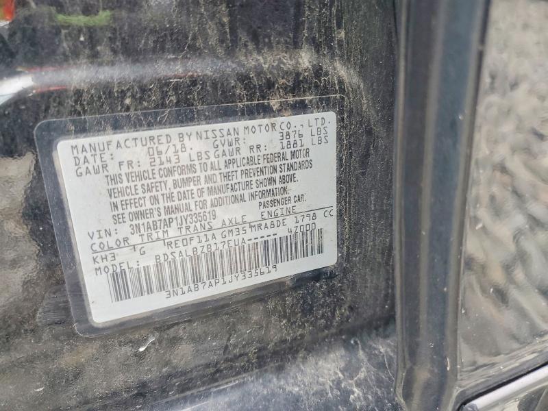 68724796 :رقم المزاد ، 3N1AB7AP1JY335619 vin ، 2018 Nissan Sentra مزاد بيع