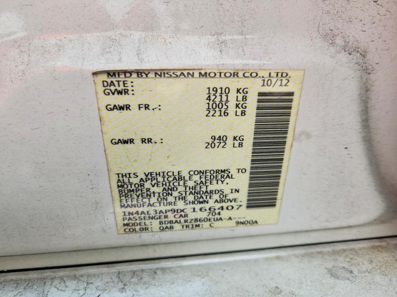 67453726 :رقم المزاد ، 1N4AL3AP9DC166407 vin ، 2013 Nissan Altima مزاد بيع