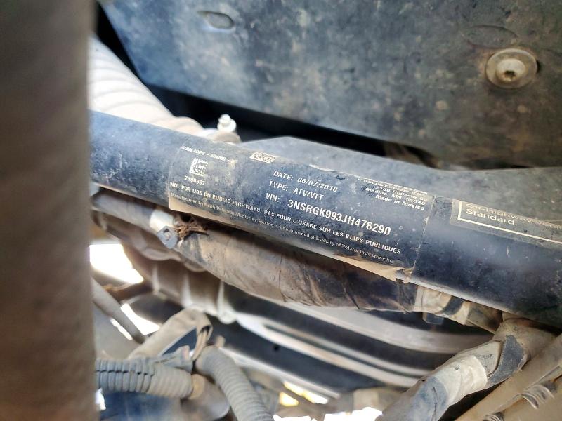 66808486 :رقم المزاد ، 3NSRGK993JH478290 vin ، 2018 Polaris General مزاد بيع