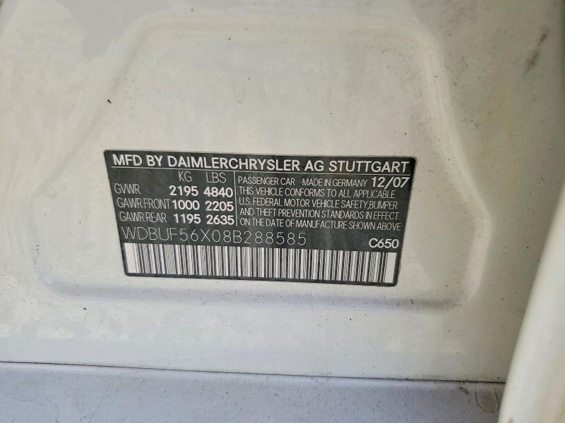 Продажа на аукционе авто 2008 Mercedes-benz E, vin: WDBUF56X08B288585, номер лота: 68191826