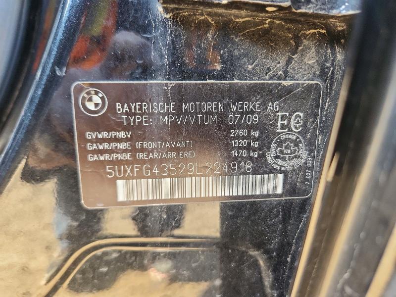 69613446 :رقم المزاد ، 5UXFG43529L224918 vin ، 2009 Bmw X6 مزاد بيع