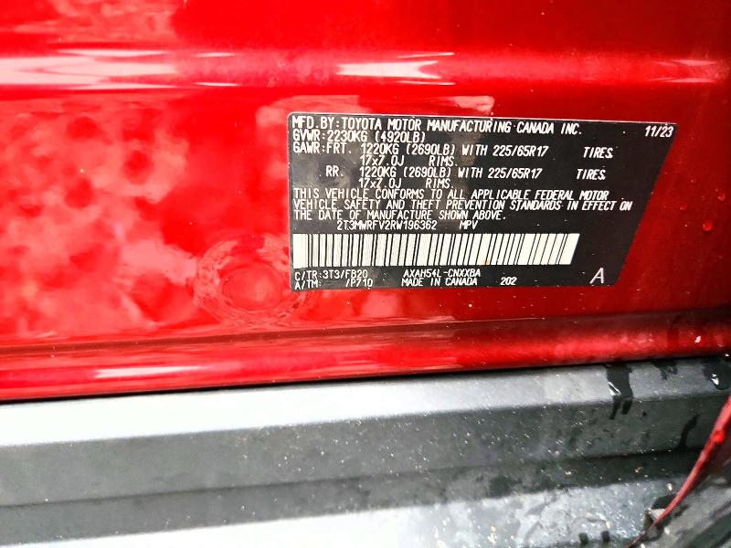 Продаж на аукціоні авто 2024 Toyota Rav4, vin: 2T3MWRFV2RW196362, номер лоту: 69142266