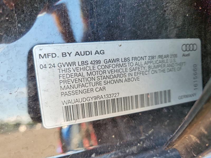68319996 :رقم المزاد ، WAUAUDGY9RA133727 vin ، 2024 Audi A3 مزاد بيع