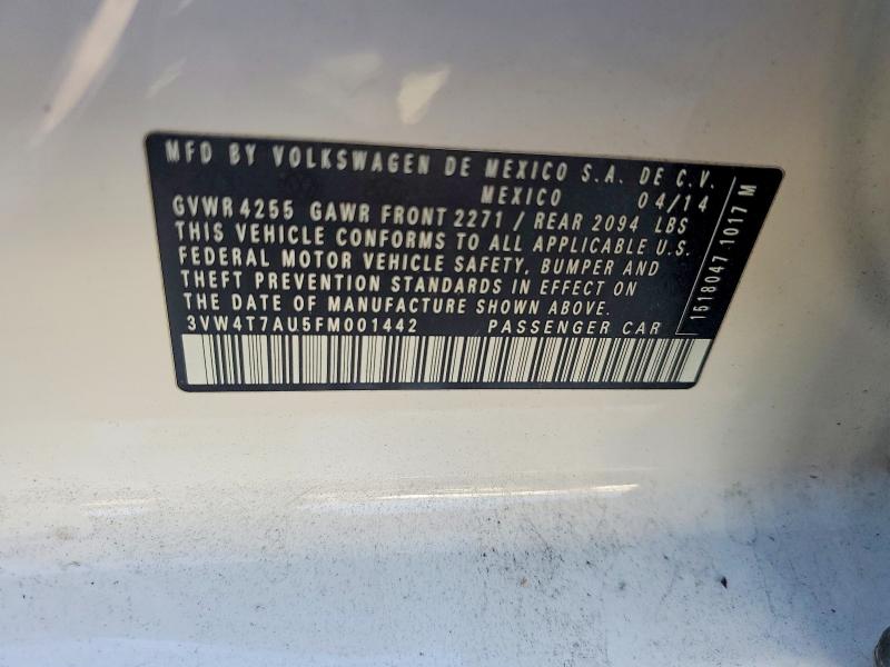 Продажа на аукционе авто 2015 Volkswagen Gti, vin: 3VW4T7AU5FM001442, номер лота: 68144296