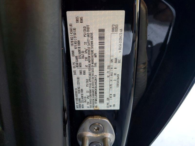 68572936 :رقم المزاد ، 1FMCU0MNXSUA62813 vin ، 2025 Ford Escape مزاد بيع