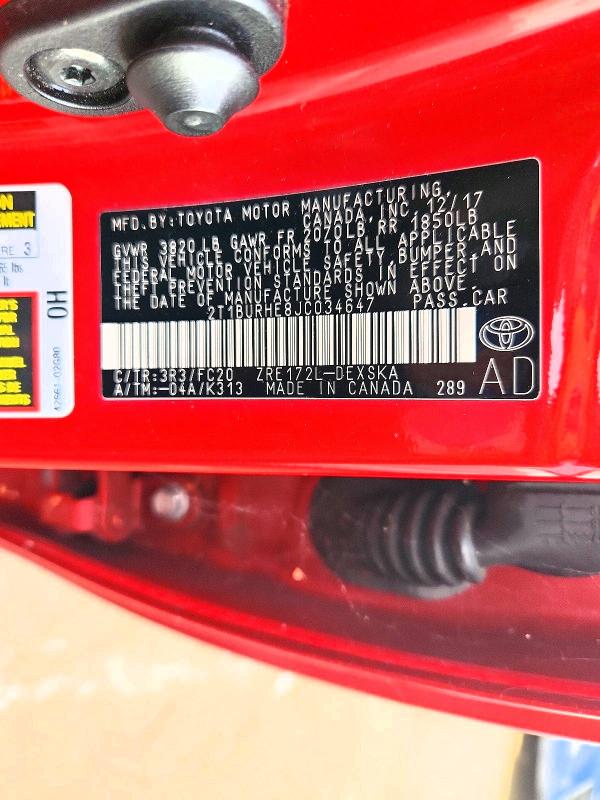 2018 Toyota Corolla მანქანა იყიდება აუქციონზე, vin: 2T1BURHE8JC034647, აუქციონის ნომერი: 67401656