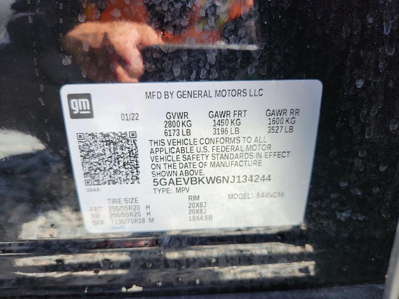 Продажа на аукционе авто 2022 Buick Enclave, vin: 5GAEVBKW6NJ134244, номер лота: 69520816