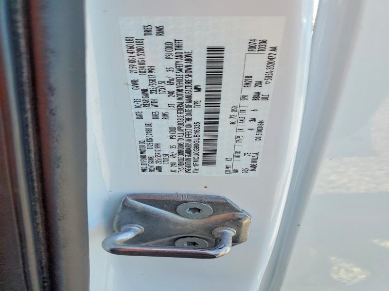 67457246 :رقم المزاد ، 1FMCU0G90GUB16335 vin ، 2016 Ford Escape مزاد بيع