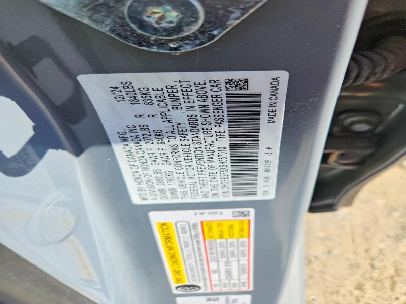 Продаж на аукціоні авто 2025 Honda Civic, vin: 2HGFE2F5XSH557010, номер лоту: 67982886